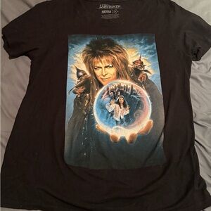 David Bowie Labyrinth movie Black Graphic T-Shirt